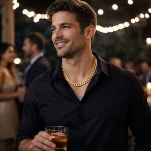 Cuban Link Chain Gold Plated - 10mm wide - 26" long - Gift Boxed